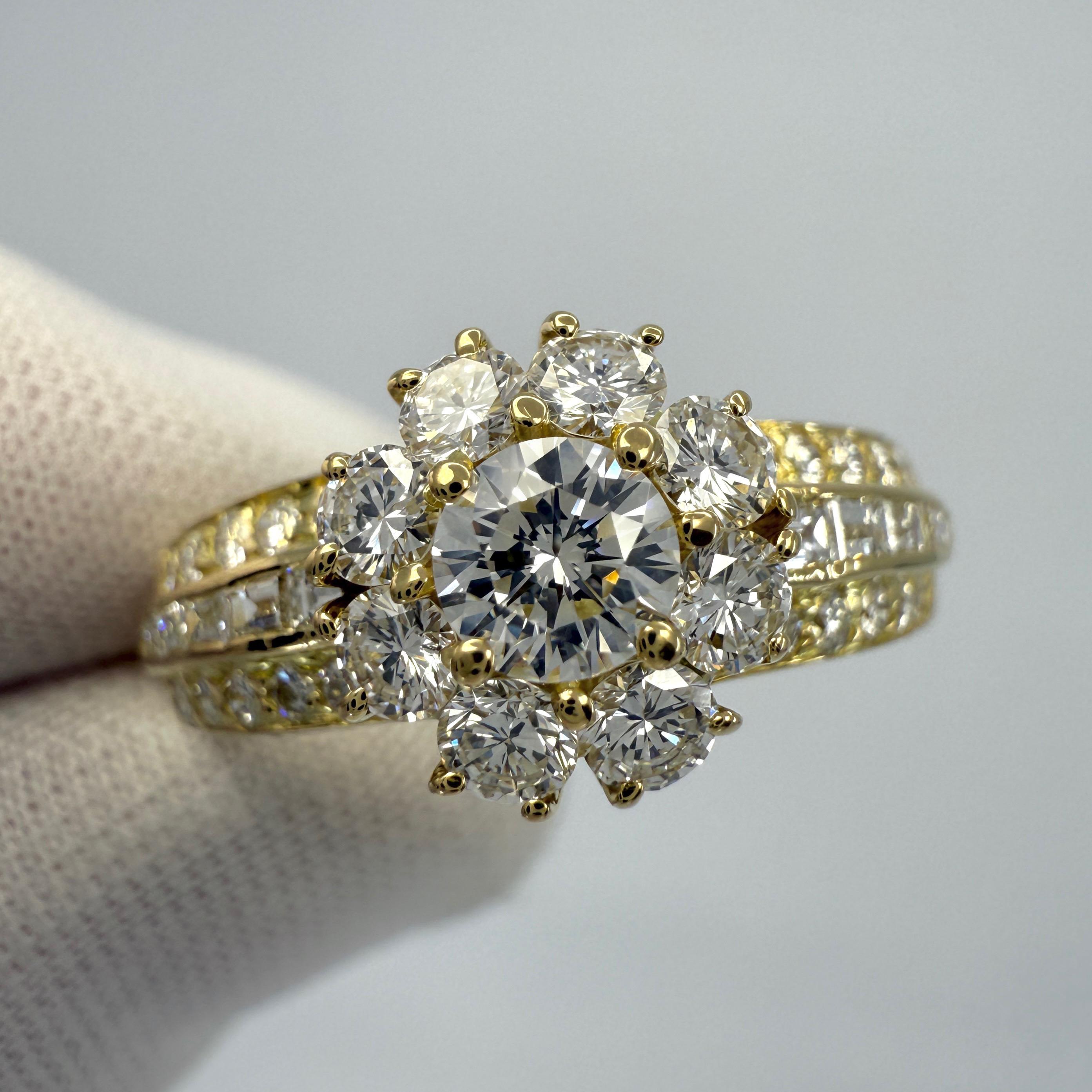 Raro anello d'epoca Van Cleef & Arpels con diamanti tondi e baguette a fiore Fleurette in vendita 7