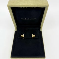 Rare Vintage Van Cleef & Arpels Round Diamond Heart Shape Earring Studs