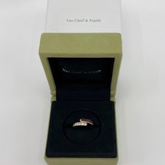 Rare Vintage Van Cleef & Arpels Rubin Diamant 18k Gelbgold Bypass Band Ring
