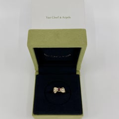 Rare Vintage Van Cleef & Arpels Ruby & Diamond Bow 18k Yellow Gold Cocktail Ring