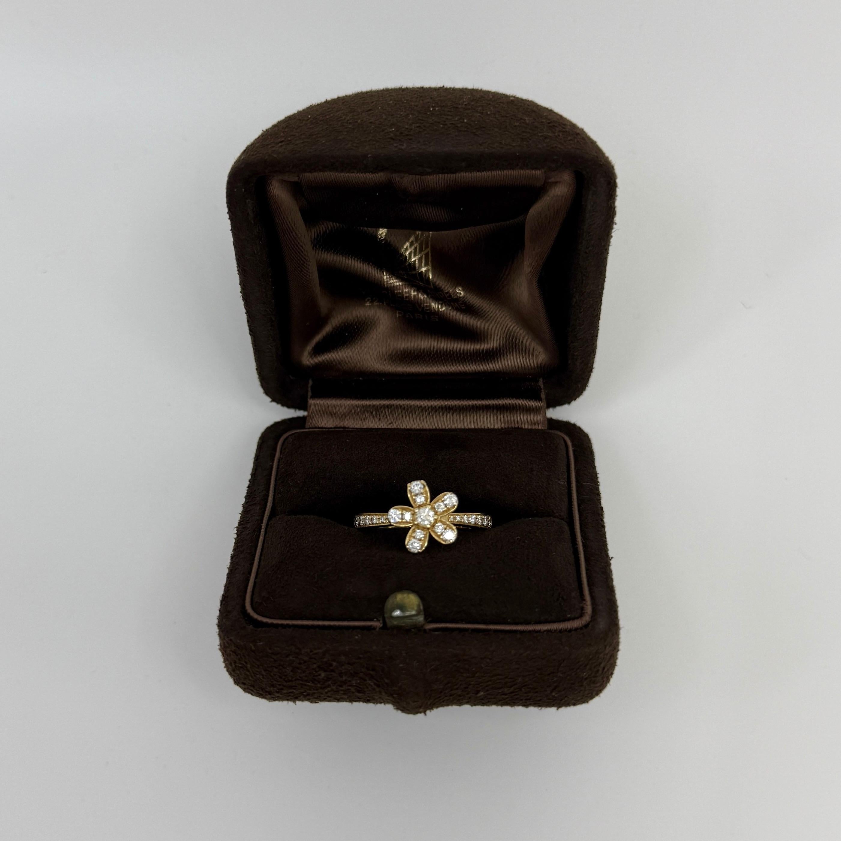 Raro anello vintage Van Cleef & Arpels Socrate con diamante in oro giallo 18 ct. in vendita 5