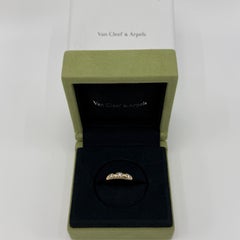 Rare Vintage Van Cleef & Arpels Star Set Diamond Three Stone 18k Rose Gold Ring