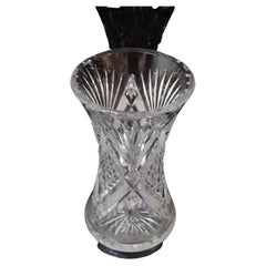 Rare Vintage Vase, Cut Crystal Glass, Bohemia in the, 1960s