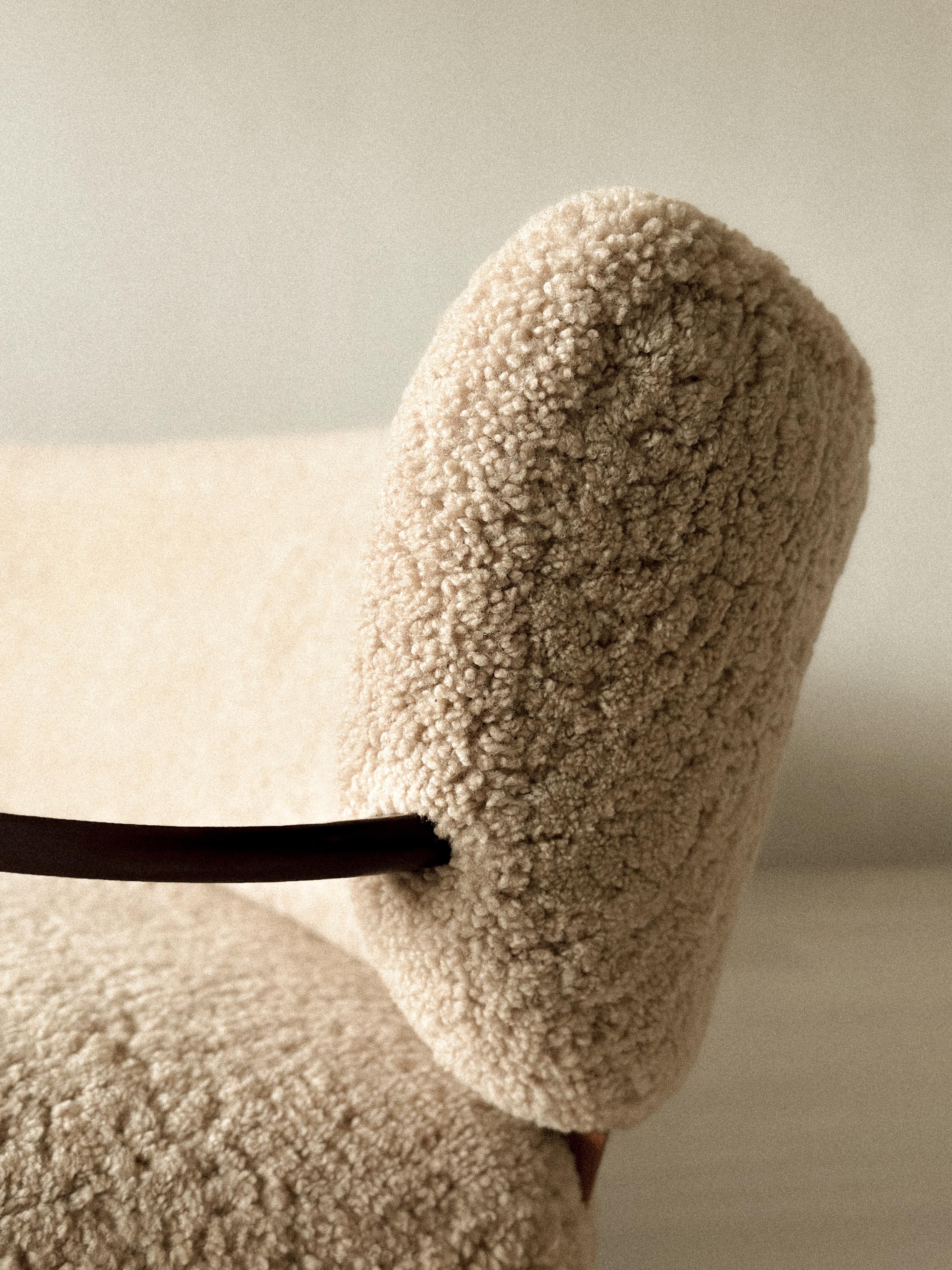Raro divano Viggo Boesen d'epoca in shearling, prodotto da Hos Wulff, Danimarca 1930 in vendita 5