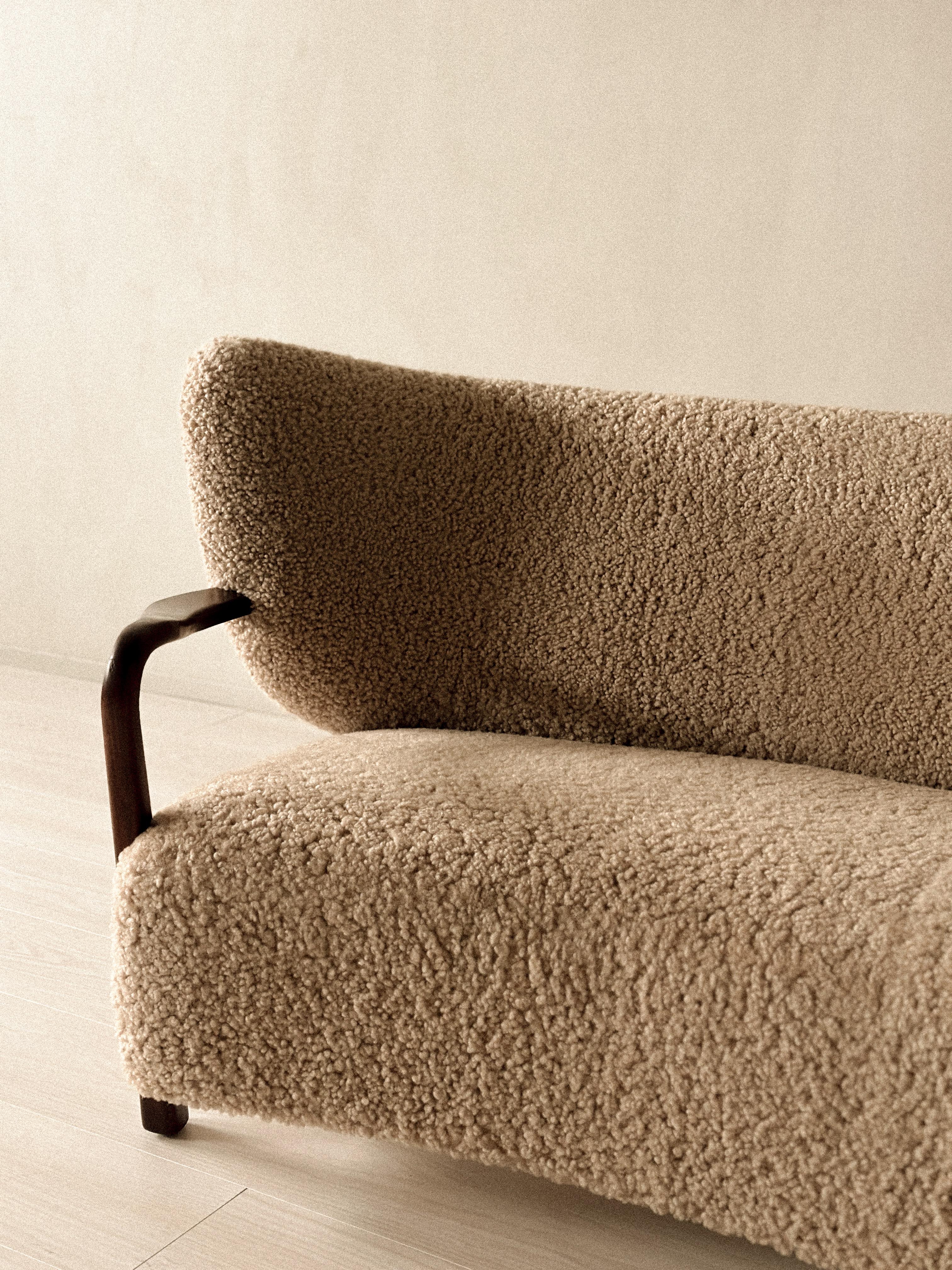 Raro divano Viggo Boesen d'epoca in shearling, prodotto da Hos Wulff, Danimarca 1930 in vendita 10