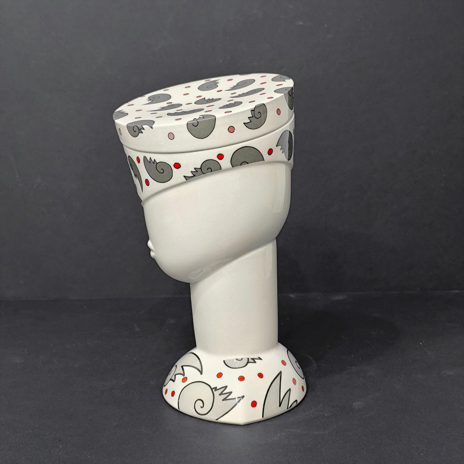 Rara Caja con Tapa Vintage Villeroy & Boch de la Serie Caras Francia, años 80 en venta 2
