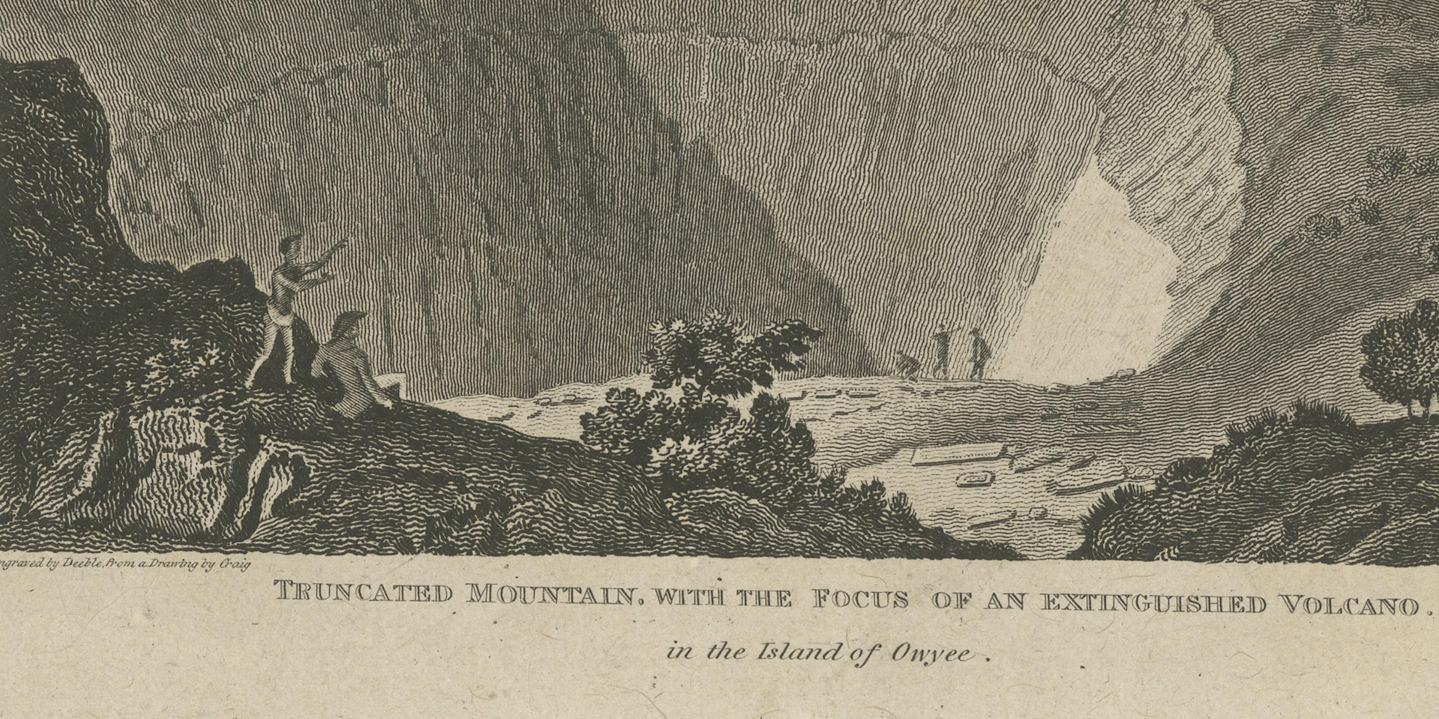 Paper Rare Visions of a Dormant Titan: The Ancient Volcano of Owyhee or Hawaii, 1815 For Sale