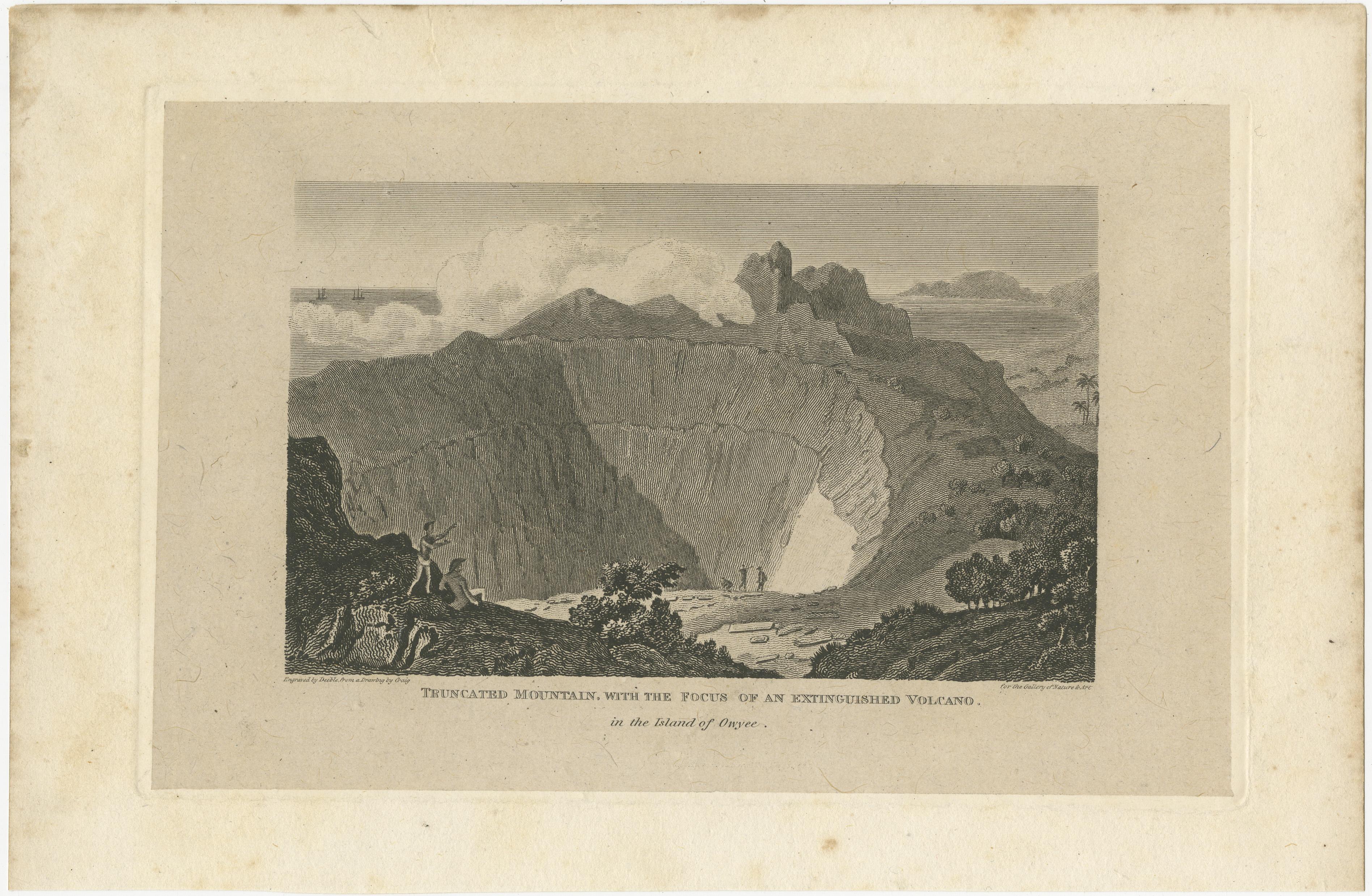 Rare Visions of a Dormant Titan: The Ancient Volcano of Owyhee or Hawaii, 1815 For Sale 2
