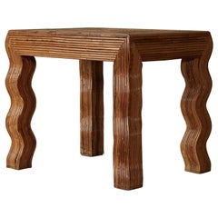 Rare Vivai Del Sud Wavy Leg Table, Italy, 1970s