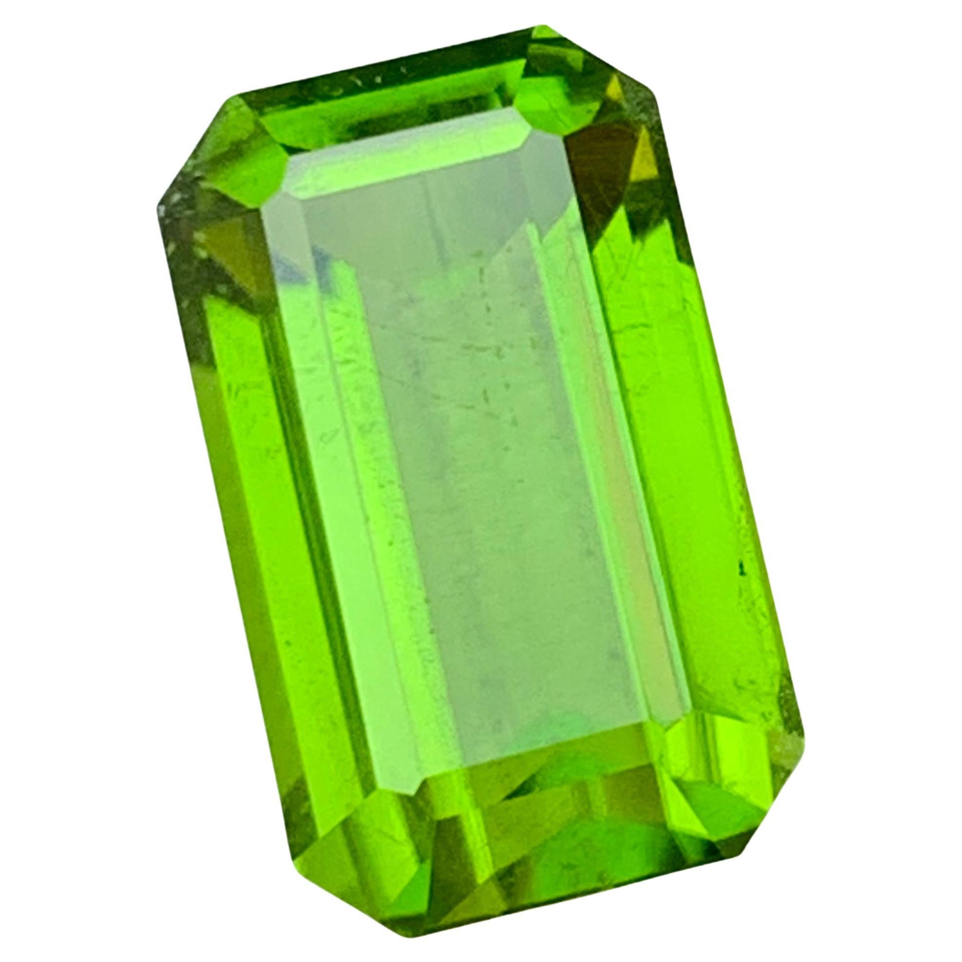 Rare Vivid Green Natural Peridot Ring Pendant Loose Gemstone 12.80Ct Emerald Cut