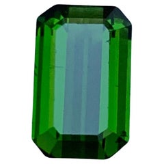 Rare Vivid Green Tourmaline Gemstone, 3.35 Ct Emerald Cut for Ring/Necklace