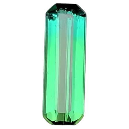 Rare Vivid Neon Green & Light Neon Blue Bicolor Tourmaline Gemstone, 1.5 Ct-Ring For Sale