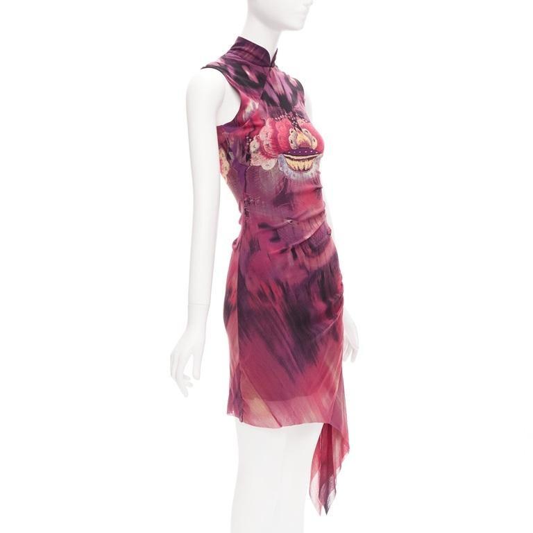 rare VIVIENNE TAM purple Chinese print asymmetric drape qipao dress US0 XS
Reference: CELG/A00386
Brand: Vivienne Tam
Material: Viscose
Color: Purple, Multicolour
Pattern: Ethnic
Closure: Zip
Lining: Purple Fabric
Extra Details: Diagonal zip design