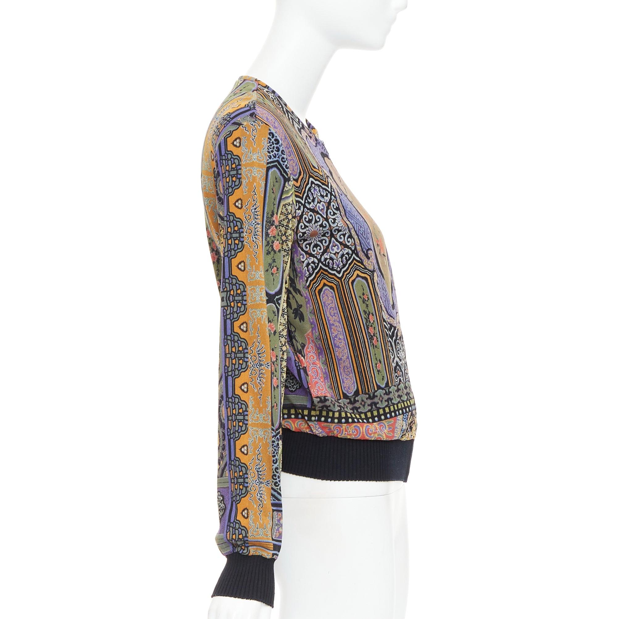De las mujeres rara chaqueta bomber con estampado de pájaros dragón Dinastía chinoiserie morada VIVIENNE TAM en venta