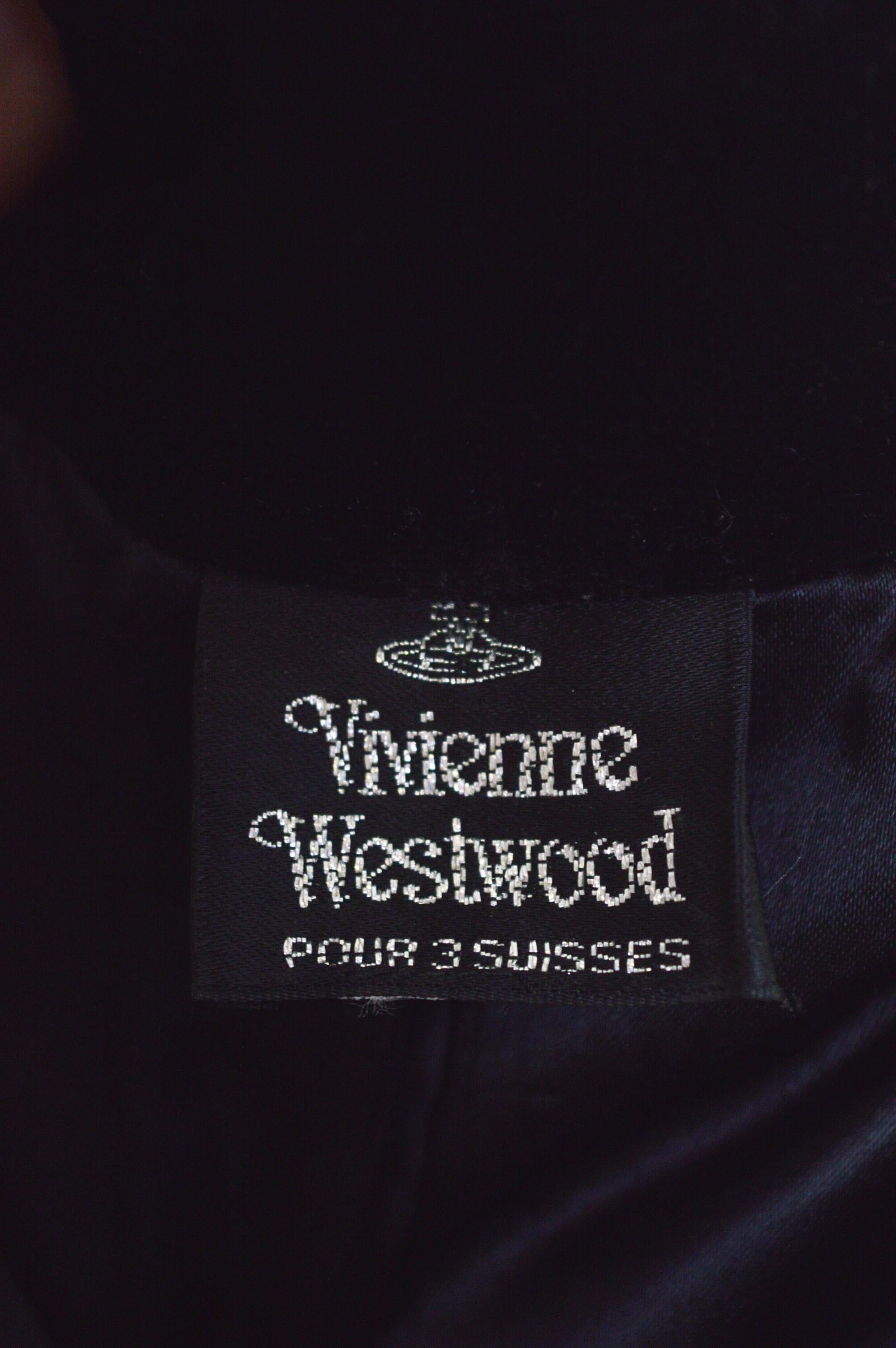 Rare Vivienne Westwood 3 Suisses AW 1995/ 1996 Collab Checked Tartan Wool Coat  For Sale 5