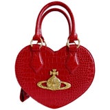 Authentic Vivienne Westwood Chancery Snakeskin Heart Bag in