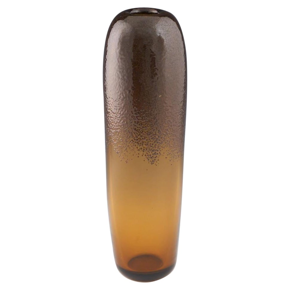 Rare vase torpille Vladimír Jelínek Skrdlovice, modèle 6611, années 1960