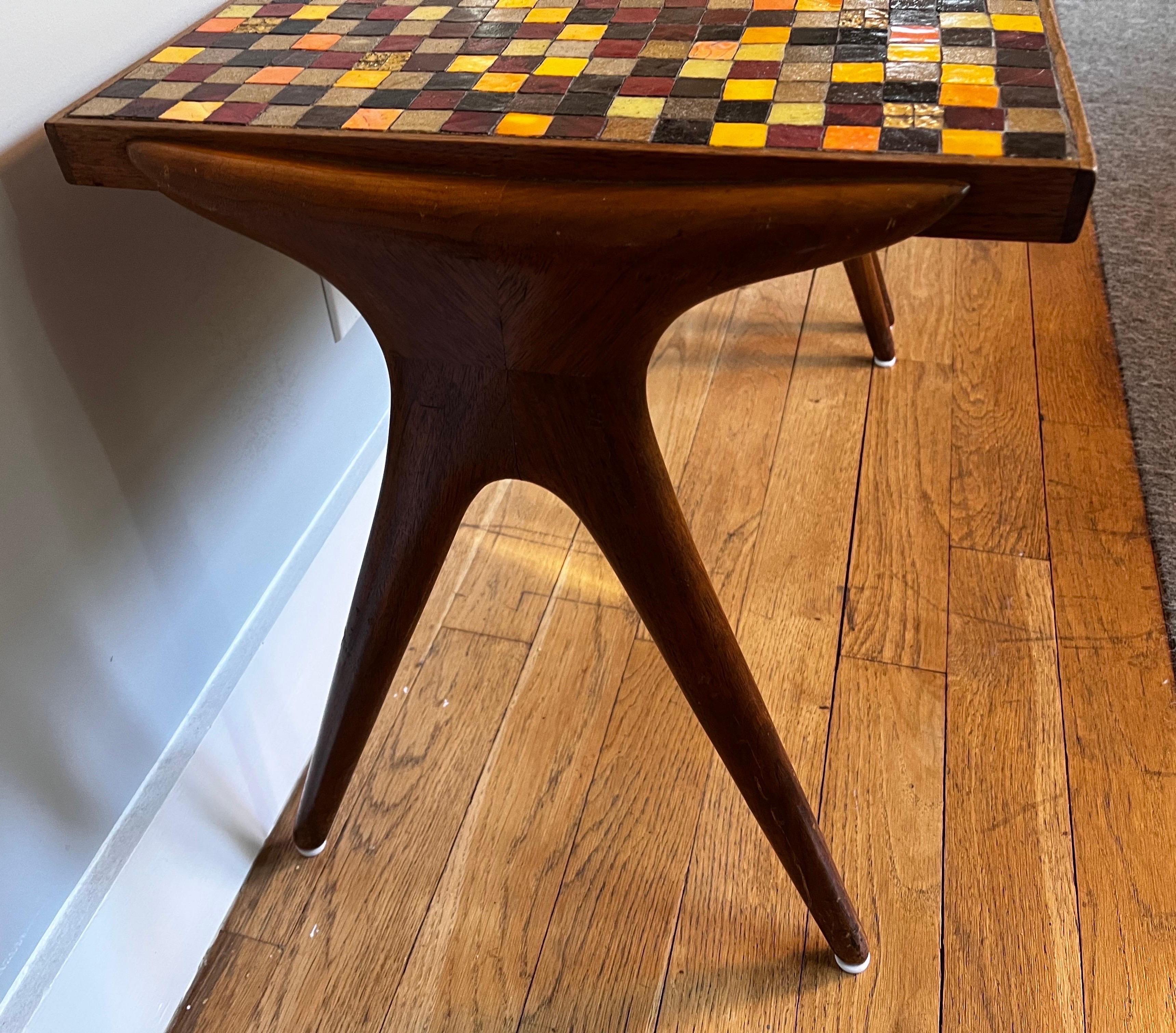 Rare table gigogne en mosaïque de Vladimir Kagan pour Kagan-Dreyfuss, vers 1955 en vente 9