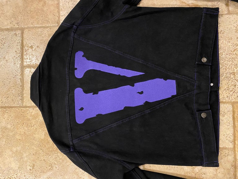 RARE Vlone Friends Black / Denim Jacket size For at 1stDibs