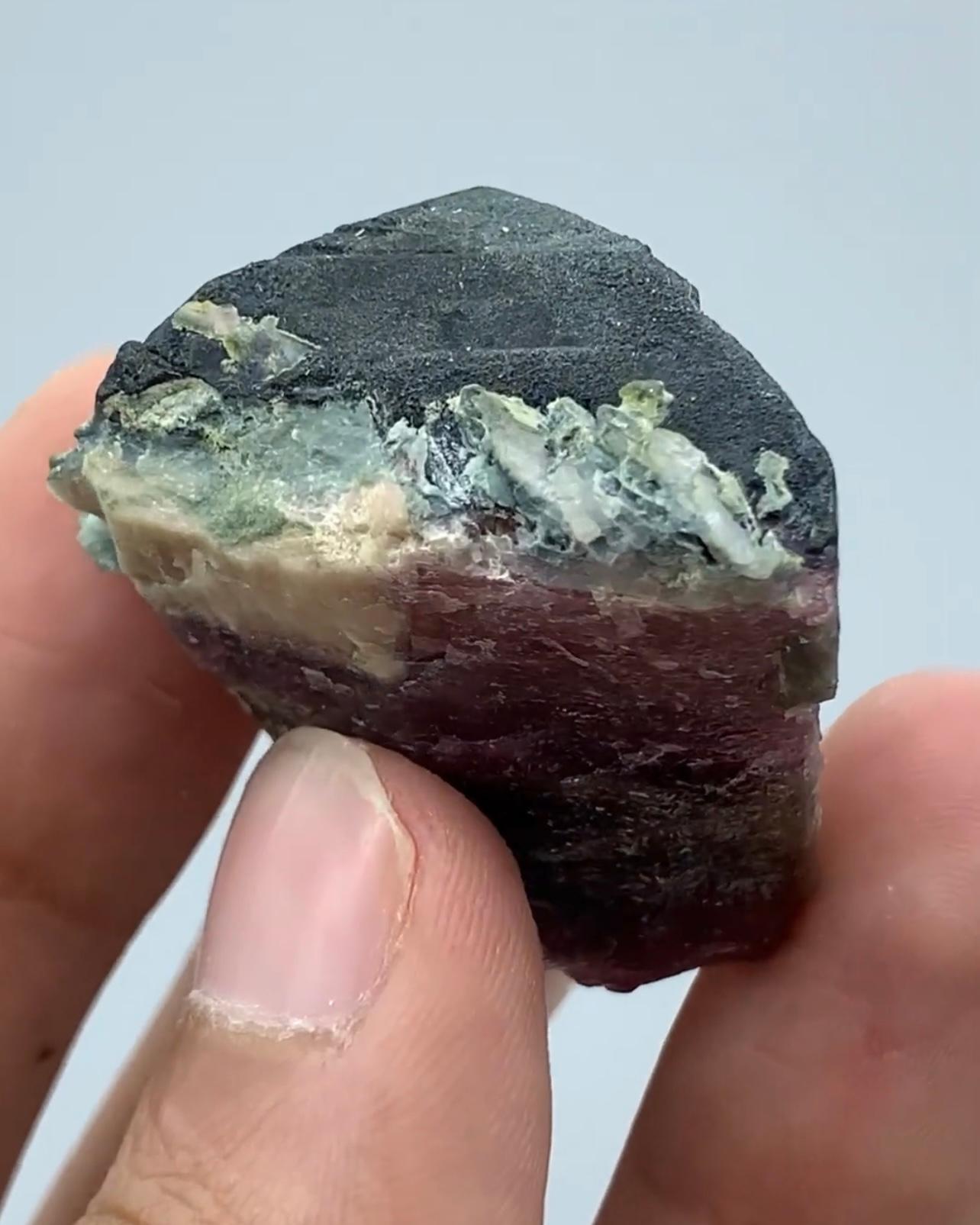 Product Information:

Specimen Type: Rare Vorobyevite on Tourmaline

Weight: 32 grams

Specimen Dimension: H: 3 x W: 3.8 x D: 2 cm

Origin: Deo Darrah, Khash and Kuran Wa Munjan District, Badakhshan Province, Afghanistan

Treatment: