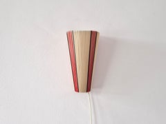 Rare wall lamp with red and white plastic wires, 1950's