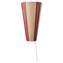 Rare wall lamp with red and white plastic wires, 1950's