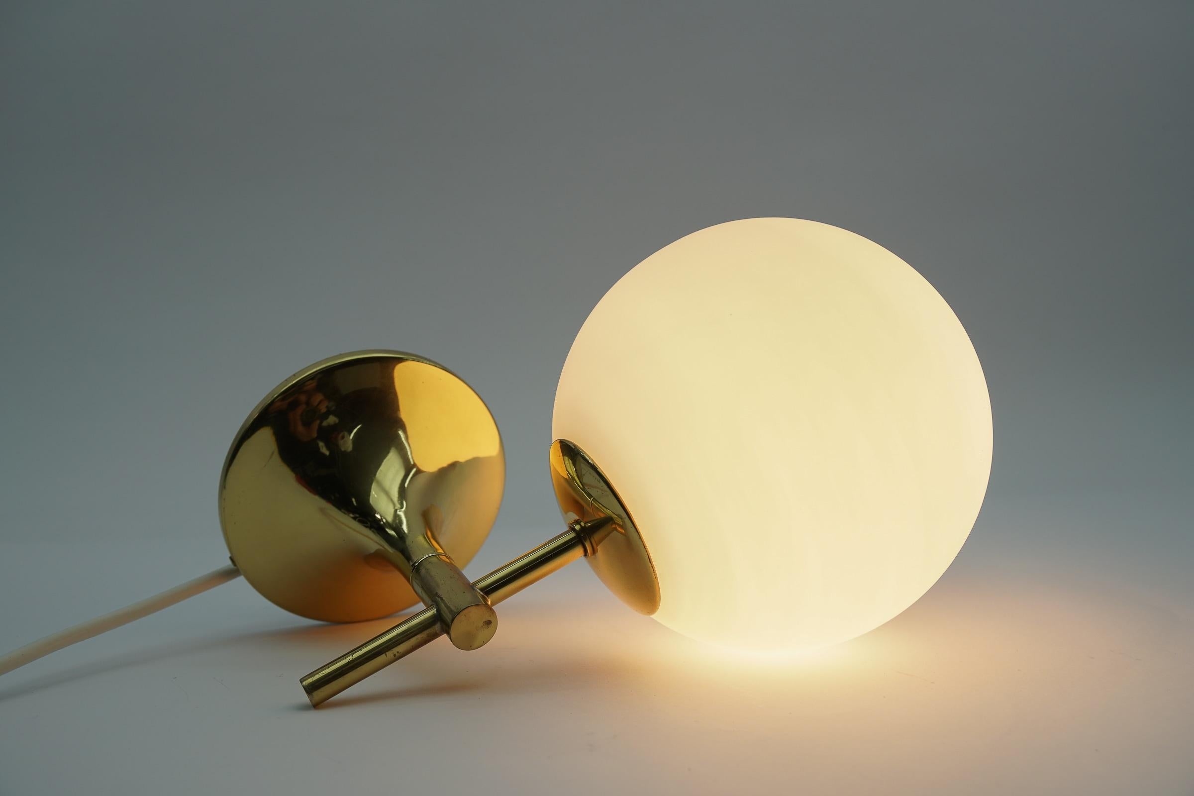 Painted Rare Wall Light in Gold by Max Bill for Temde, Switzerland, 1960s For Sale