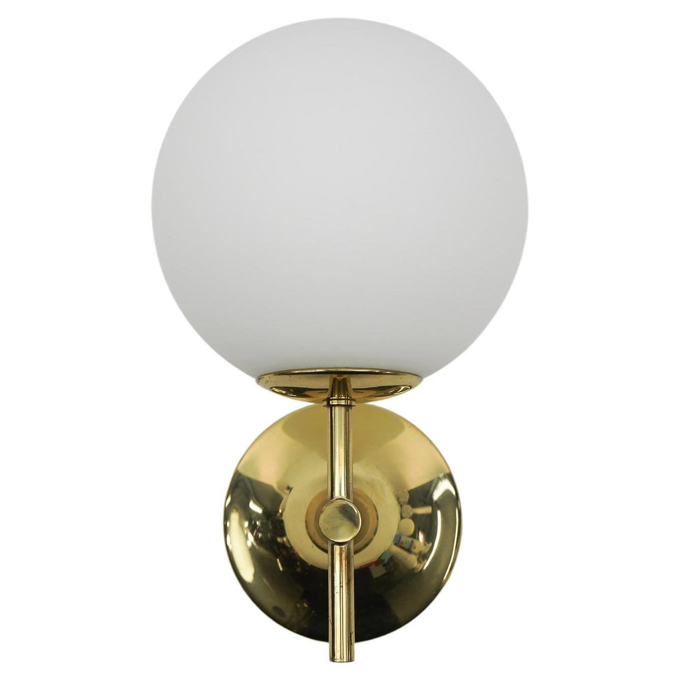 Rare Wall Light in Gold by Max Bill for Temde, Switzerland, 1960s For Sale