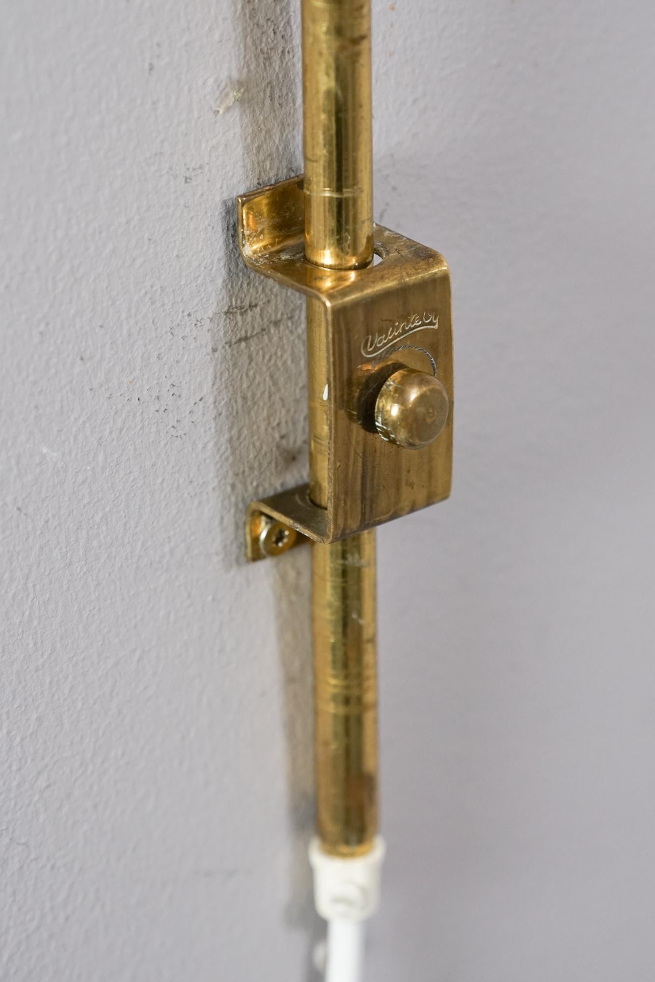 Brass Rare Wall Light, Valinte Oy, 1950s  For Sale