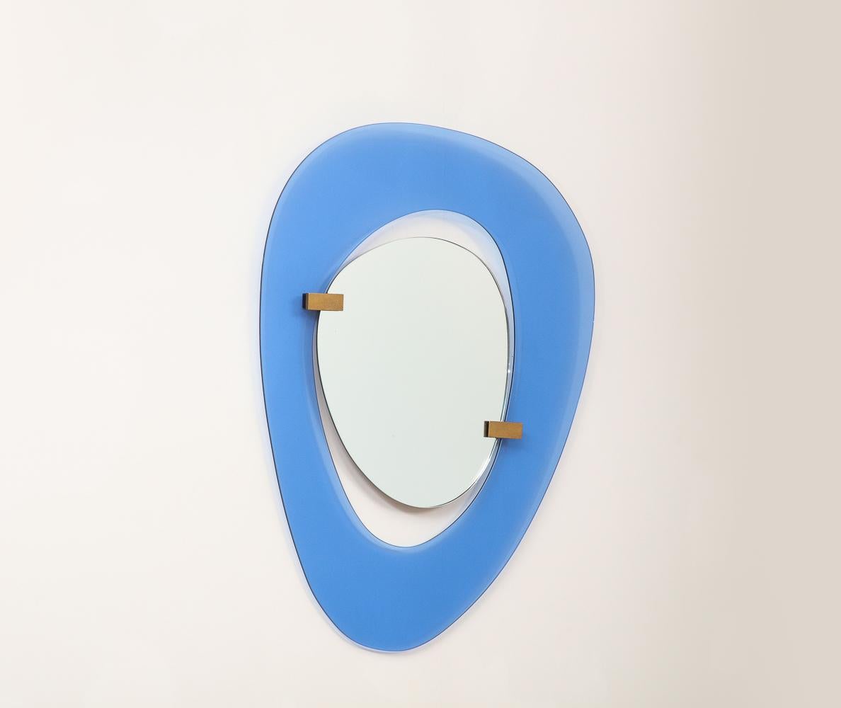 Rare Wall Mirror by Max Ingrand for Fontana Arte In Good Condition In New York, NY