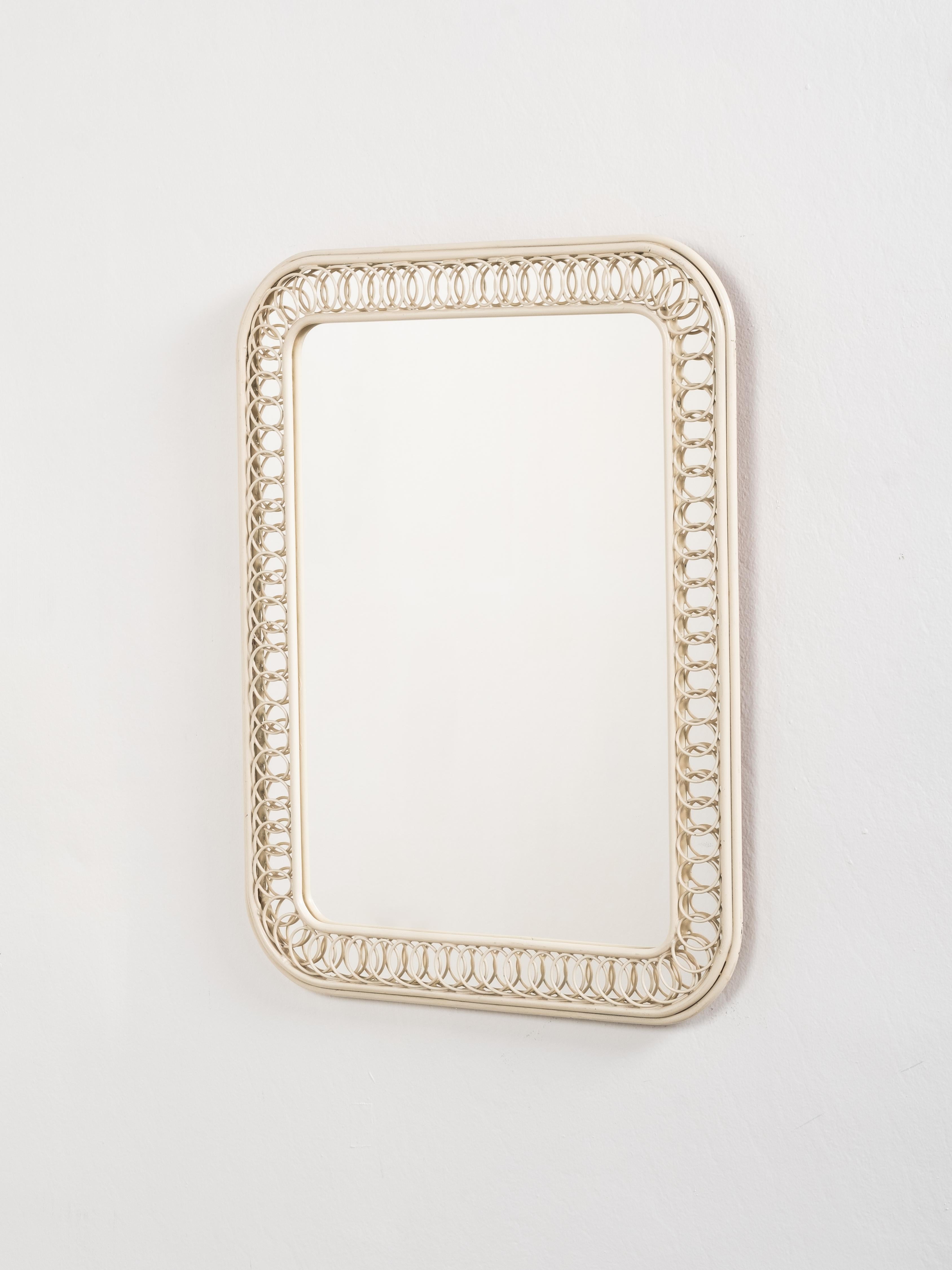 Scandinave moderne Rare miroir mural Model No 778 par Hans-Agne Jakobsson, Agnes, Suède, années 1950 en vente