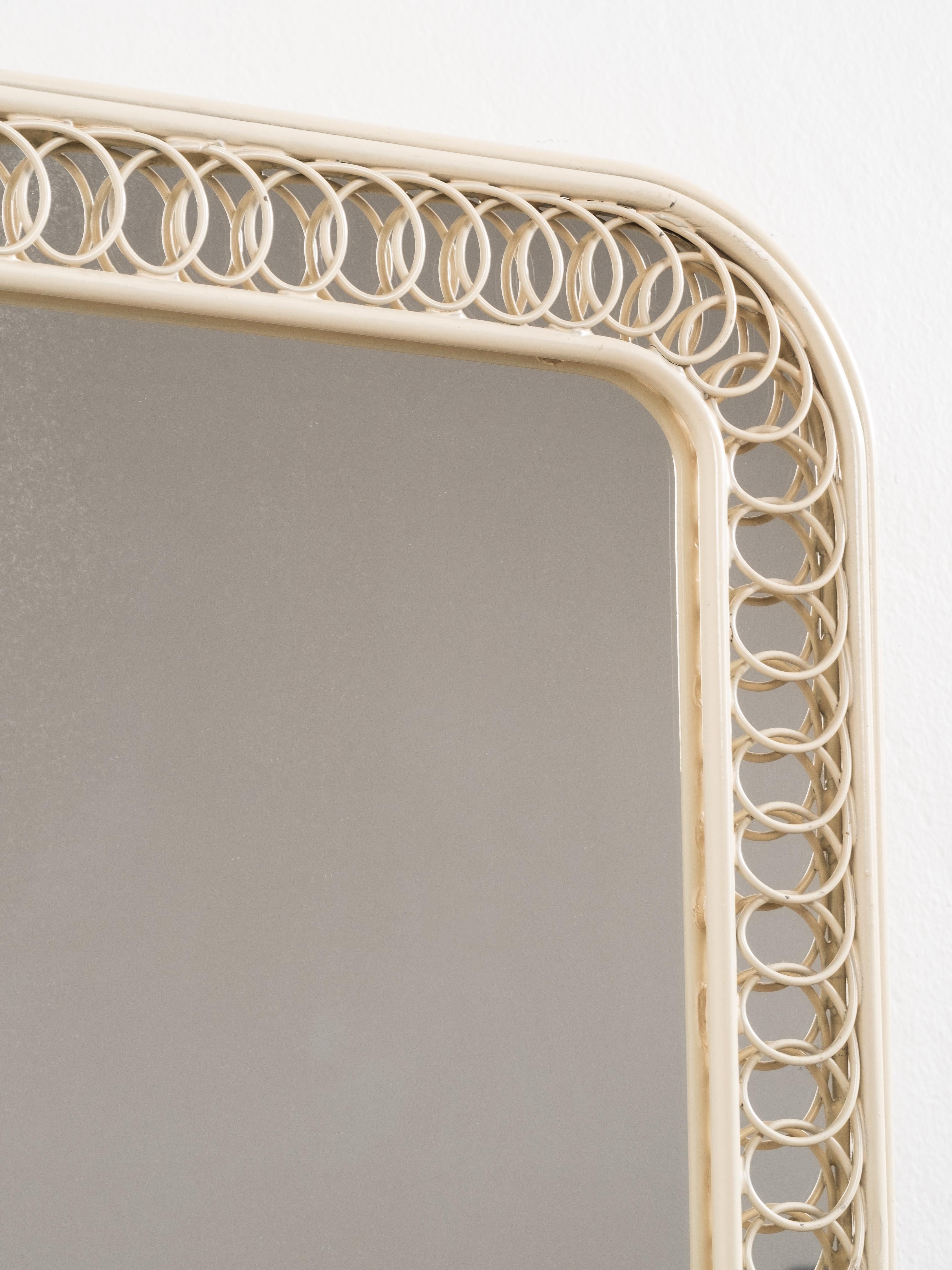 Rare miroir mural Model No 778 par Hans-Agne Jakobsson, Agnes, Suède, années 1950 en vente 2