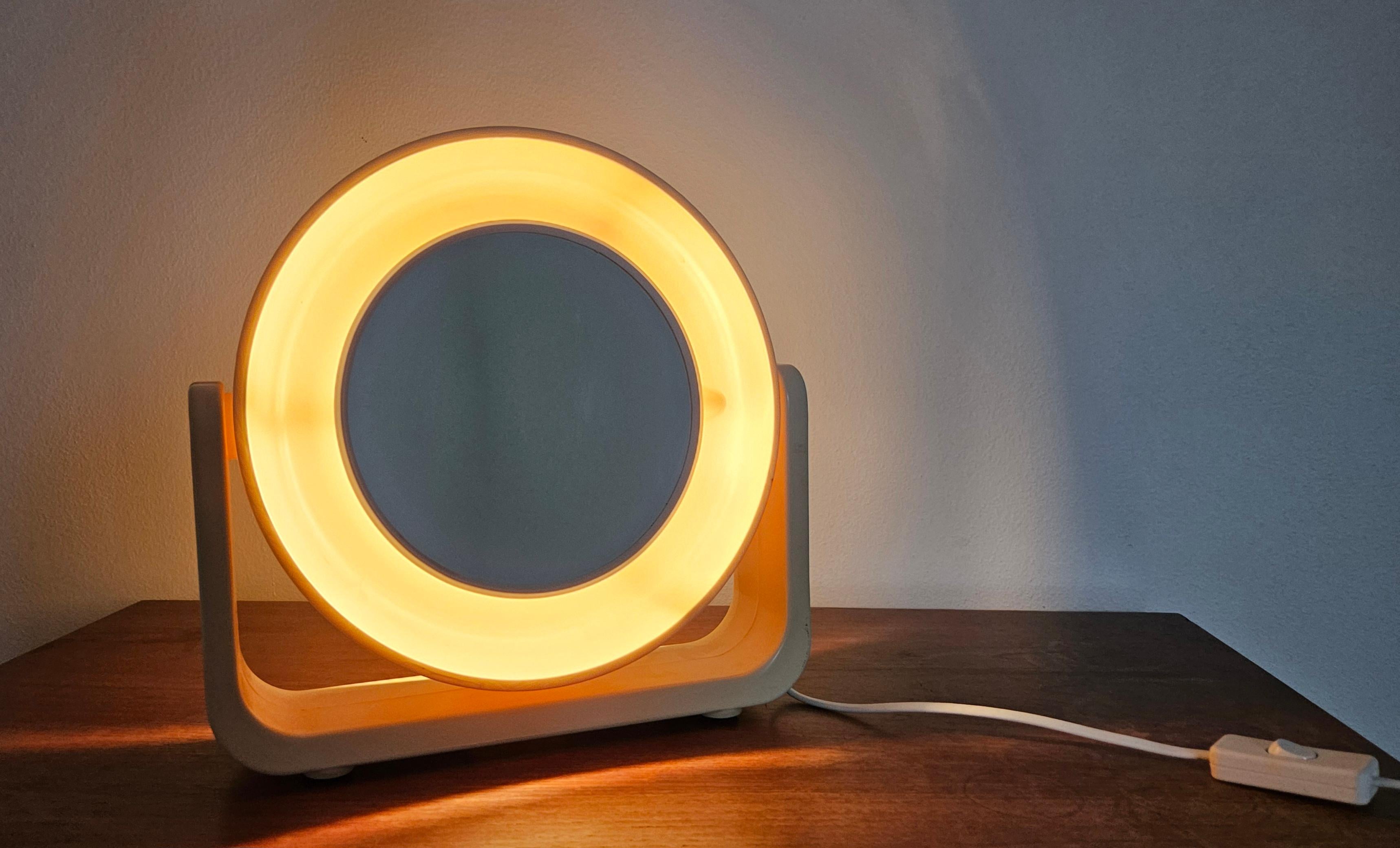 Seltener Wand- oder Tischspiegel mit Hintergrundbeleuchtung Midcentury, ALLSTAR, Deutschland, 1970er im Angebot 5