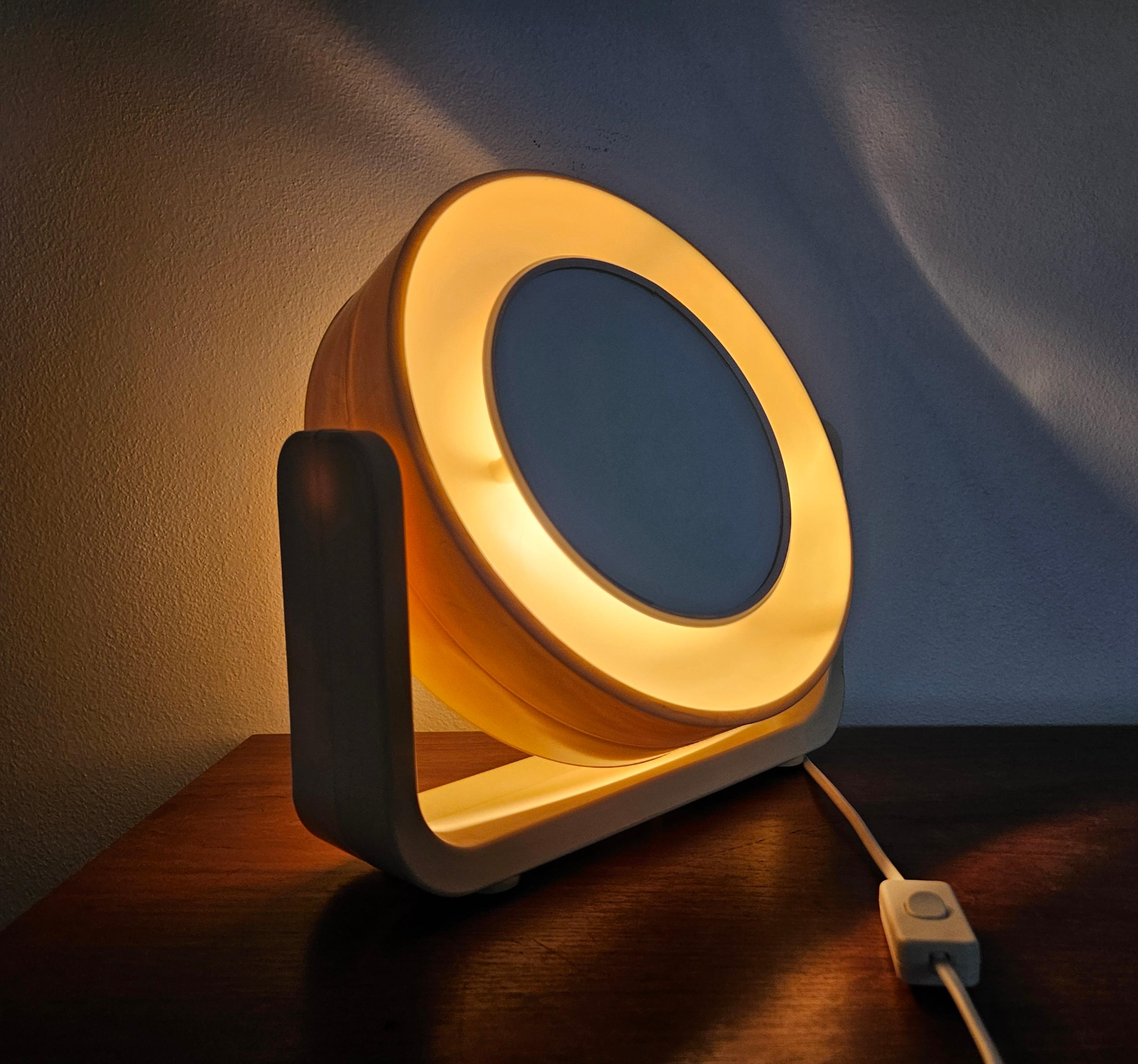 Seltener Wand- oder Tischspiegel mit Hintergrundbeleuchtung Midcentury, ALLSTAR, Deutschland, 1970er im Angebot 7