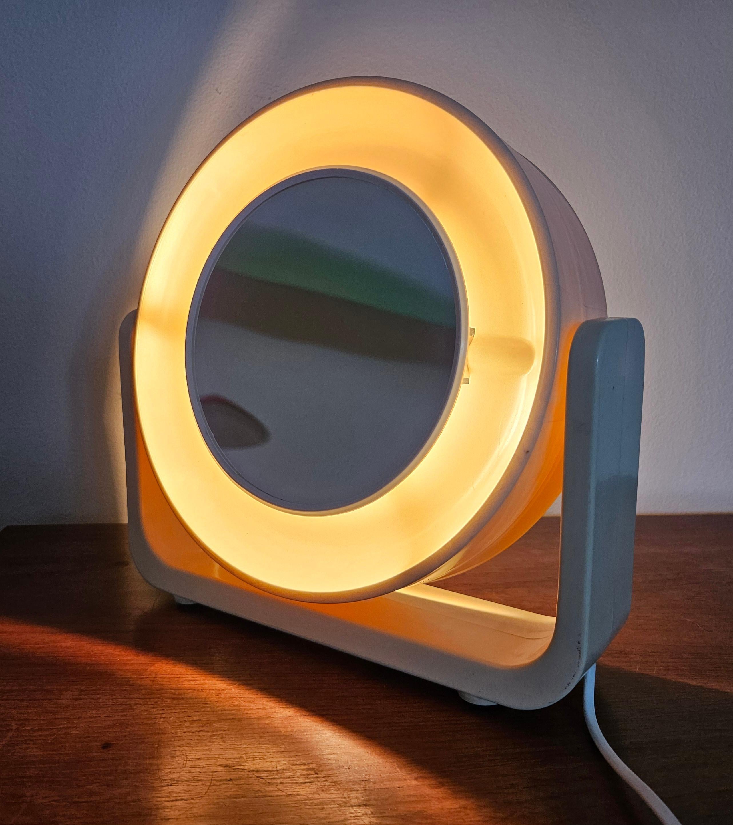 Seltener Wand- oder Tischspiegel mit Hintergrundbeleuchtung Midcentury, ALLSTAR, Deutschland, 1970er im Angebot 8