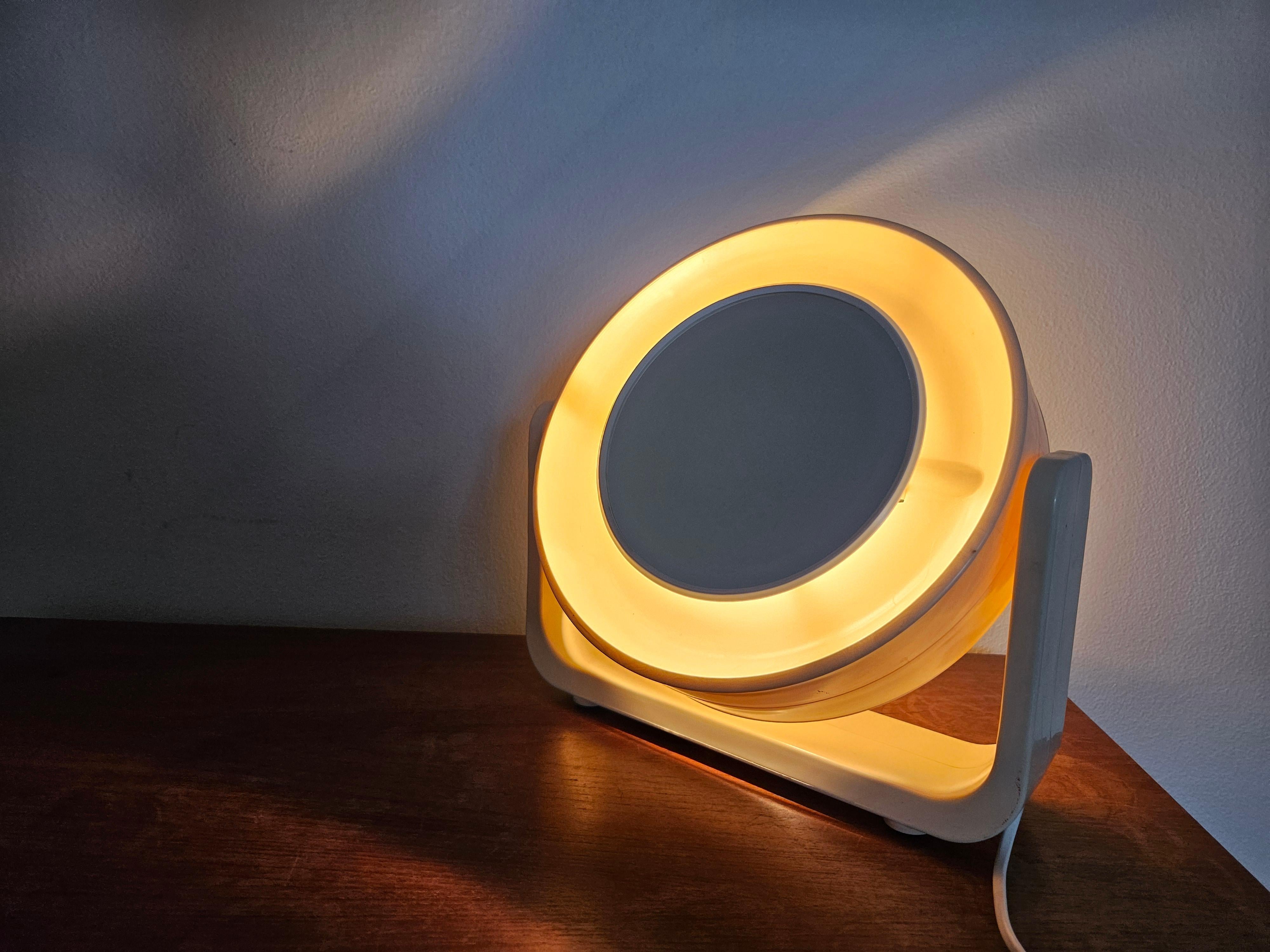 Seltener Wand- oder Tischspiegel mit Hintergrundbeleuchtung Midcentury, ALLSTAR, Deutschland, 1970er im Angebot 3