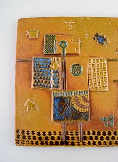Rare Wall Plaque by Stig Lindberg, Gustavsberg, Stoneware, 1950s