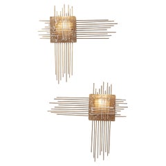 Rare Wall Sconces by a. Brotto, circa 60