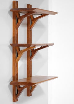 Rare Wall Shelves 60's Elm by Pierre Chapo Stone, E486