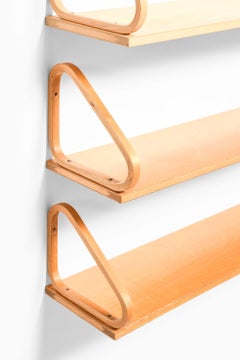 Rare Wall Shelves in Birch by by Alvar Aalto, 1940s