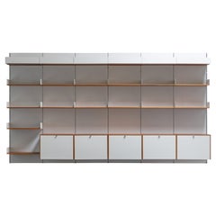 Raro mueble alto de Knoll International diseñado por Fred Ruf, nogal, años 50