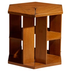 Rare Walnut and Oak Bookcase, Table by Eugene Printz