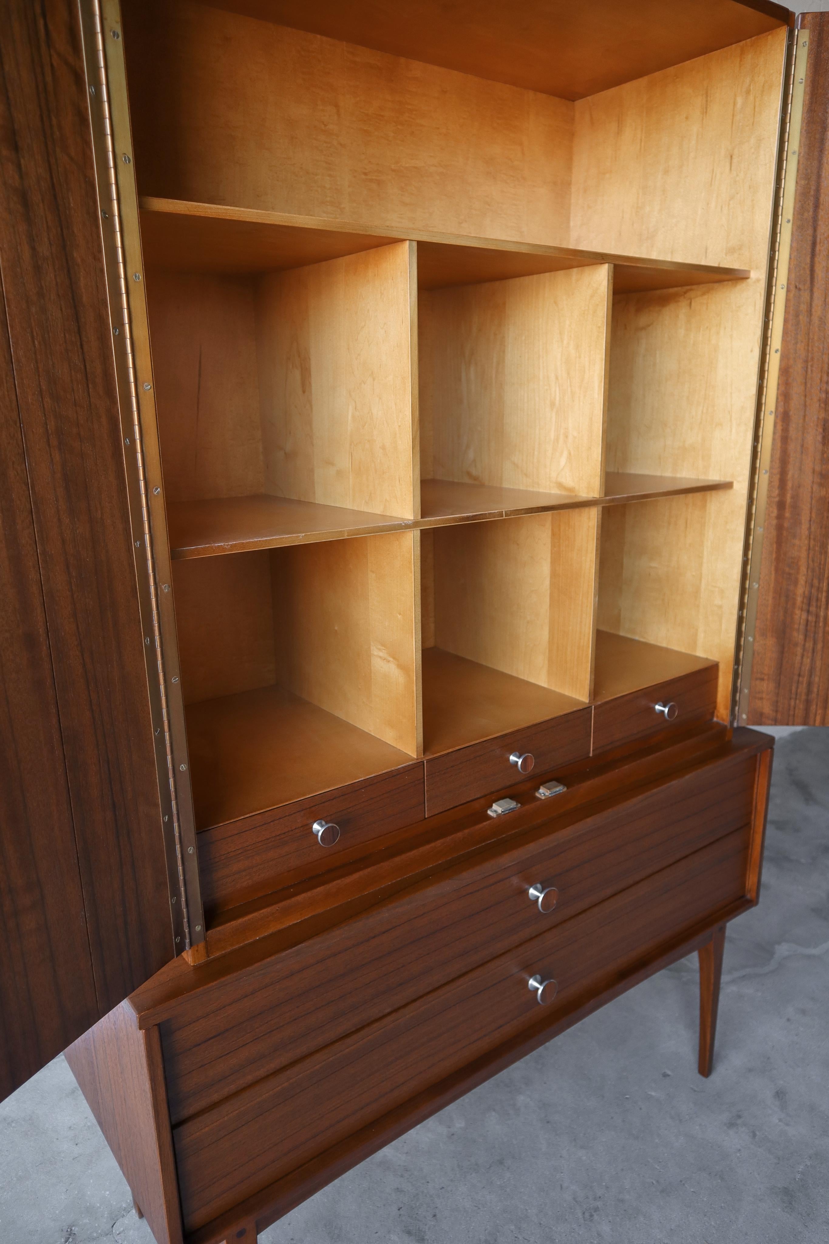 Rare Walnut and Rosewood Mid Century Dresser by Lane 7