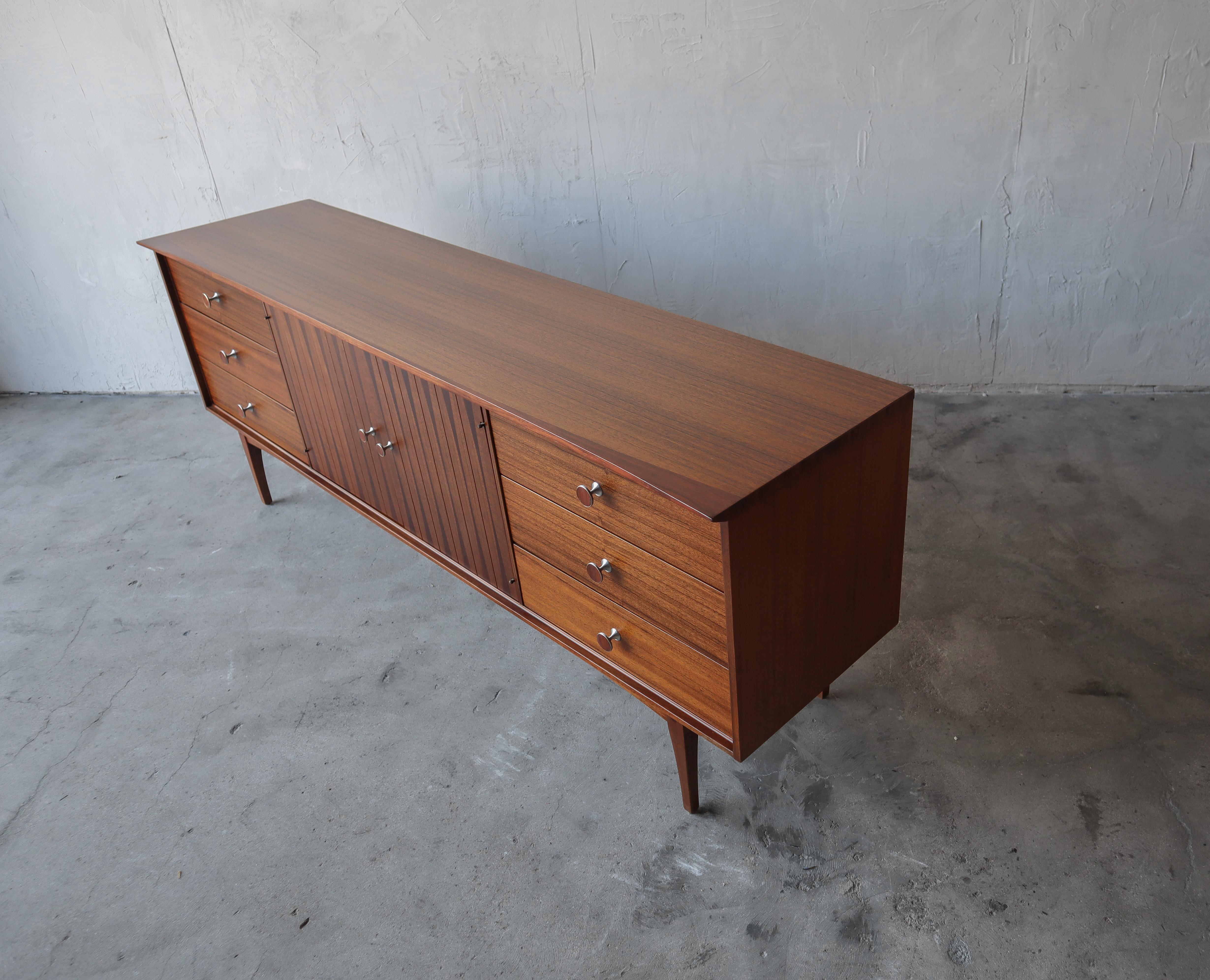 20th Century Rare Walnut and Rosewood Mid Century Dresser by Lane