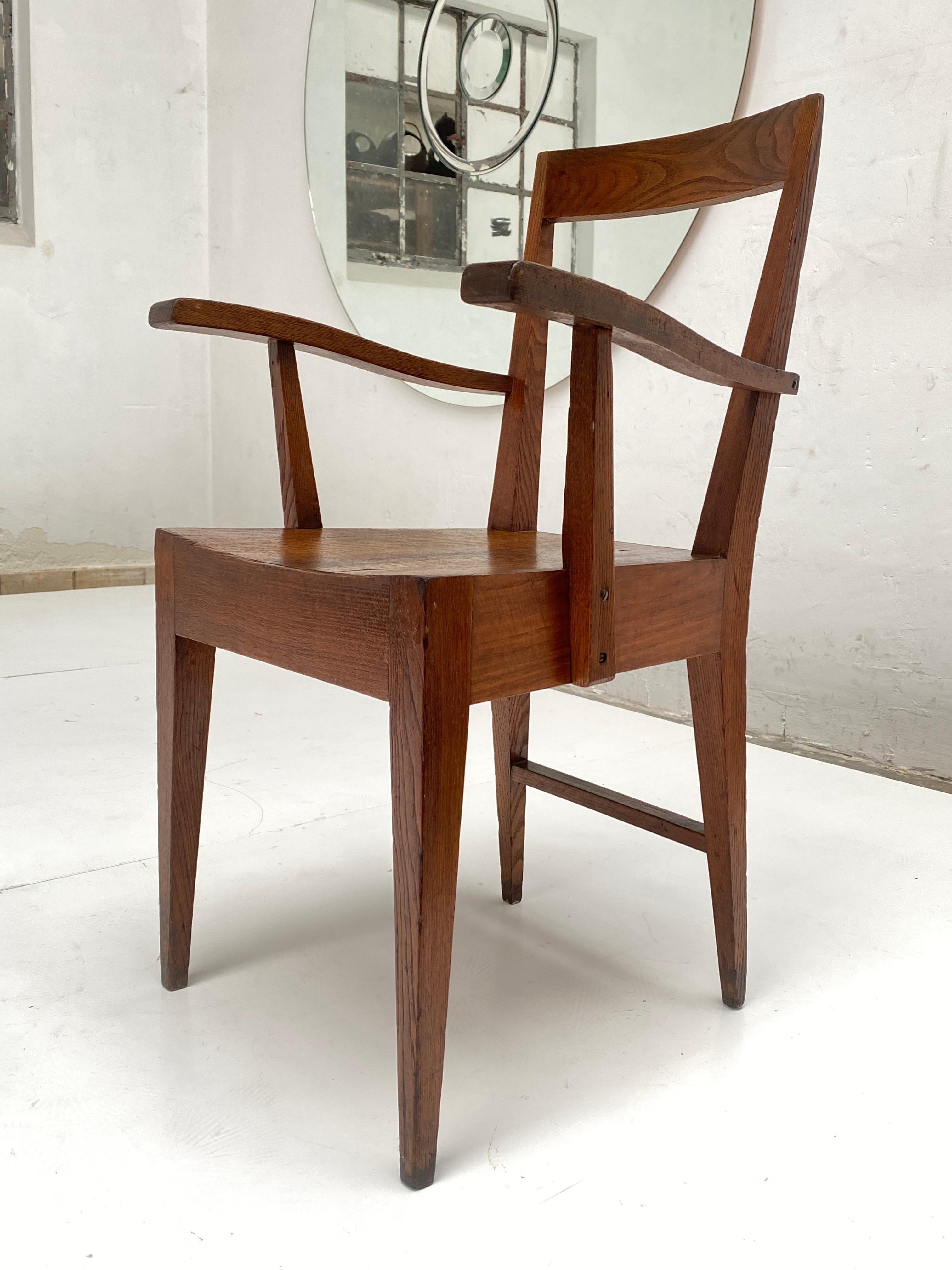 Mid-Century Modern Rare Walnut Archair from University of Padova Attributed to Gio Ponti Ca 1935-7 For Sale