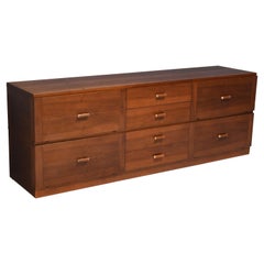Rare Walnut Sideboard by Antonio Virgilio for Bernini, Italy 1970s
