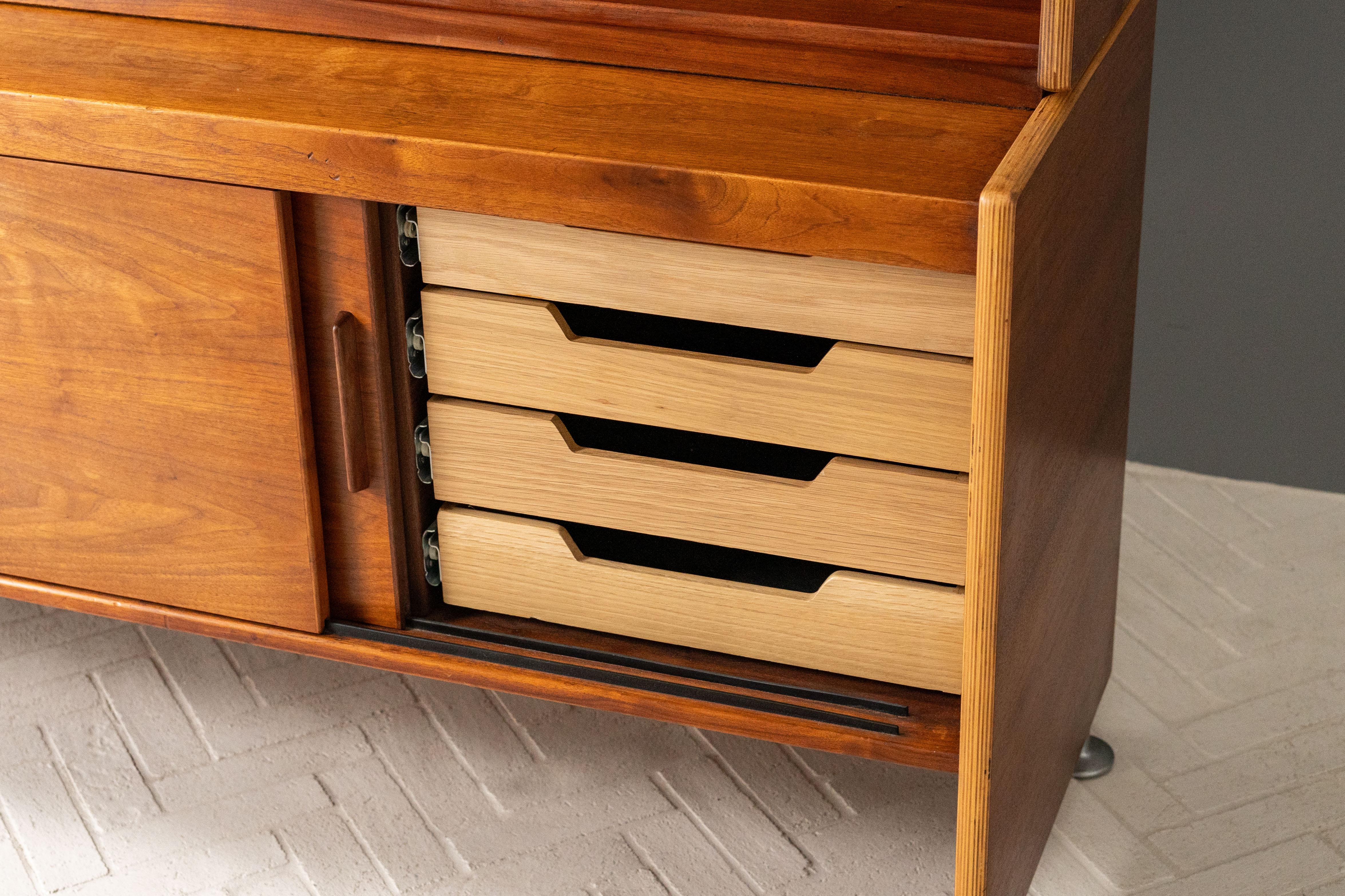 Rare Walnut Sideboard by Jens Risom For Sale 7