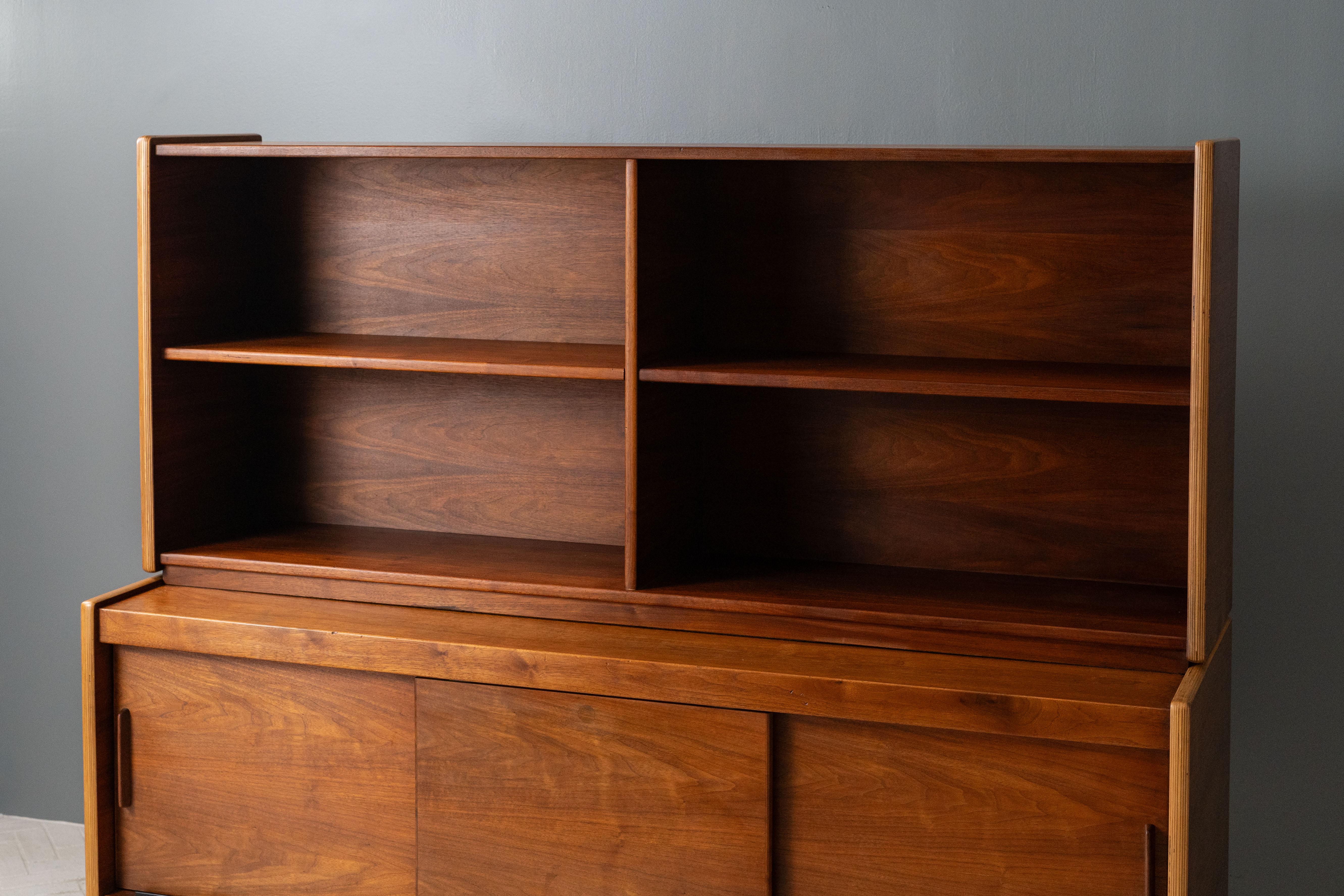 Mid-Century Modern Rare Walnut Sideboard by Jens Risom For Sale