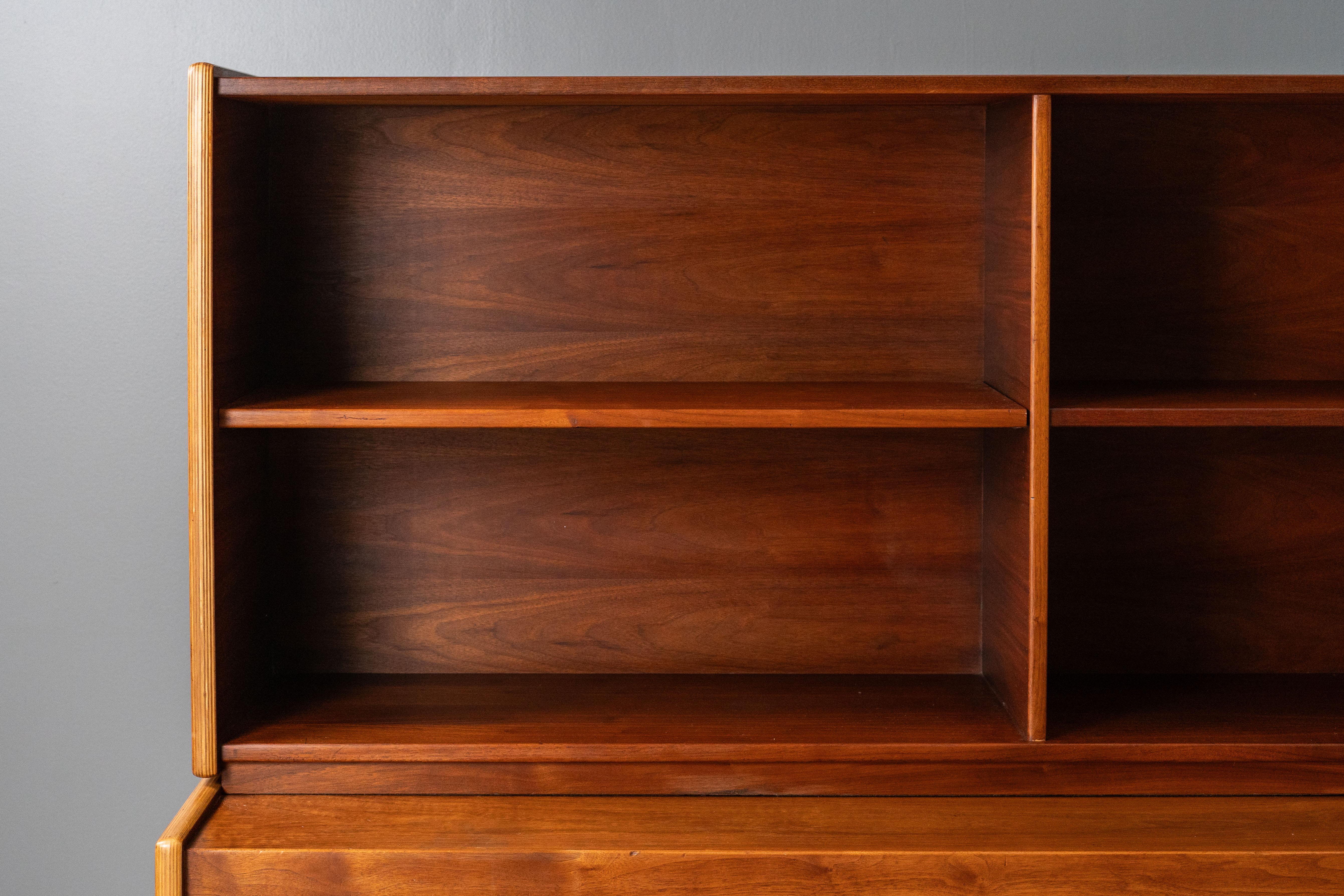 American Rare Walnut Sideboard by Jens Risom For Sale