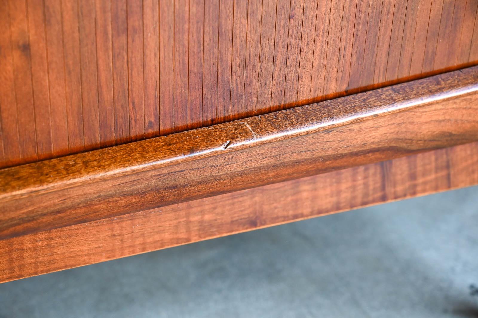 Rare Walnut Tambour Door Credenza by Kurt Ostervig, ca. 1960 5
